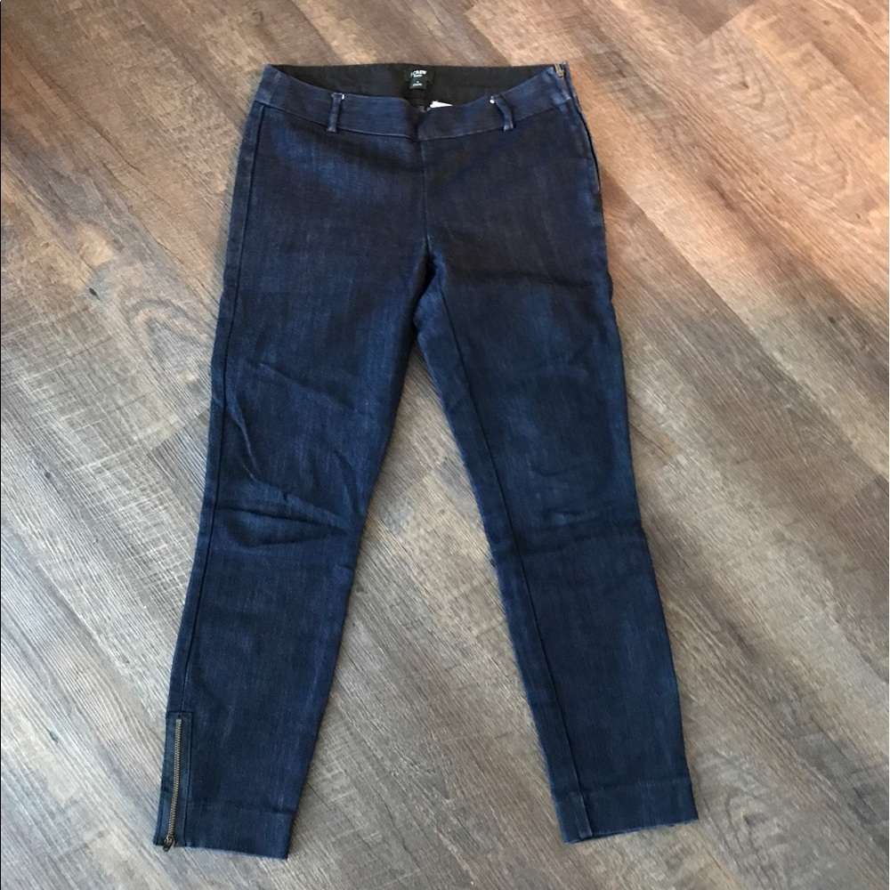J Crew dark wash ankle cut jeans